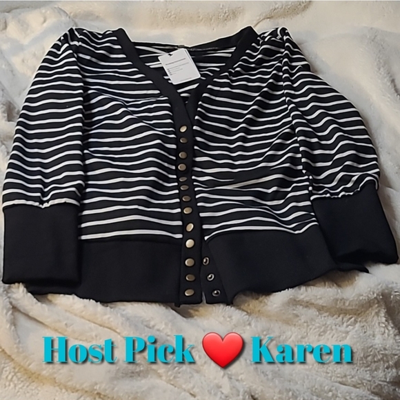 Co. Wear Sweaters - $5🧨  CO. WEAR Horizontal Striped Sweater Black & White